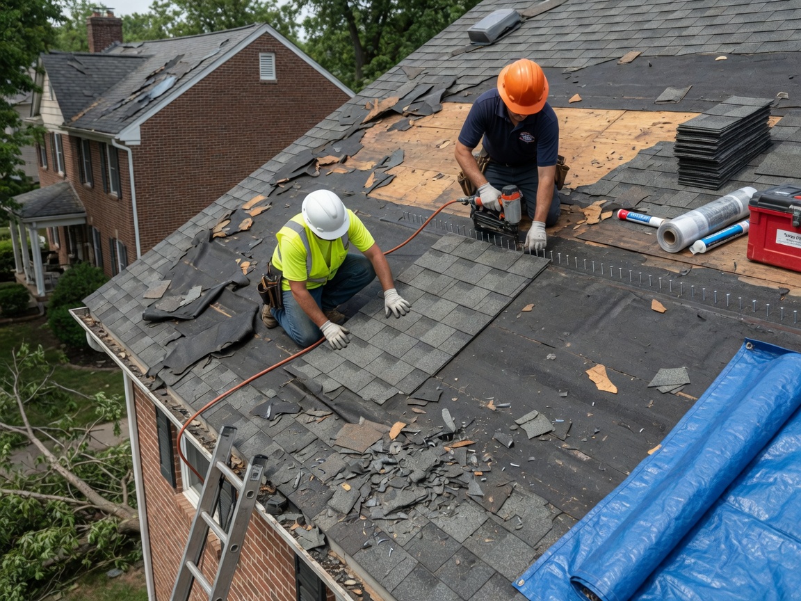 Storm damage repair services